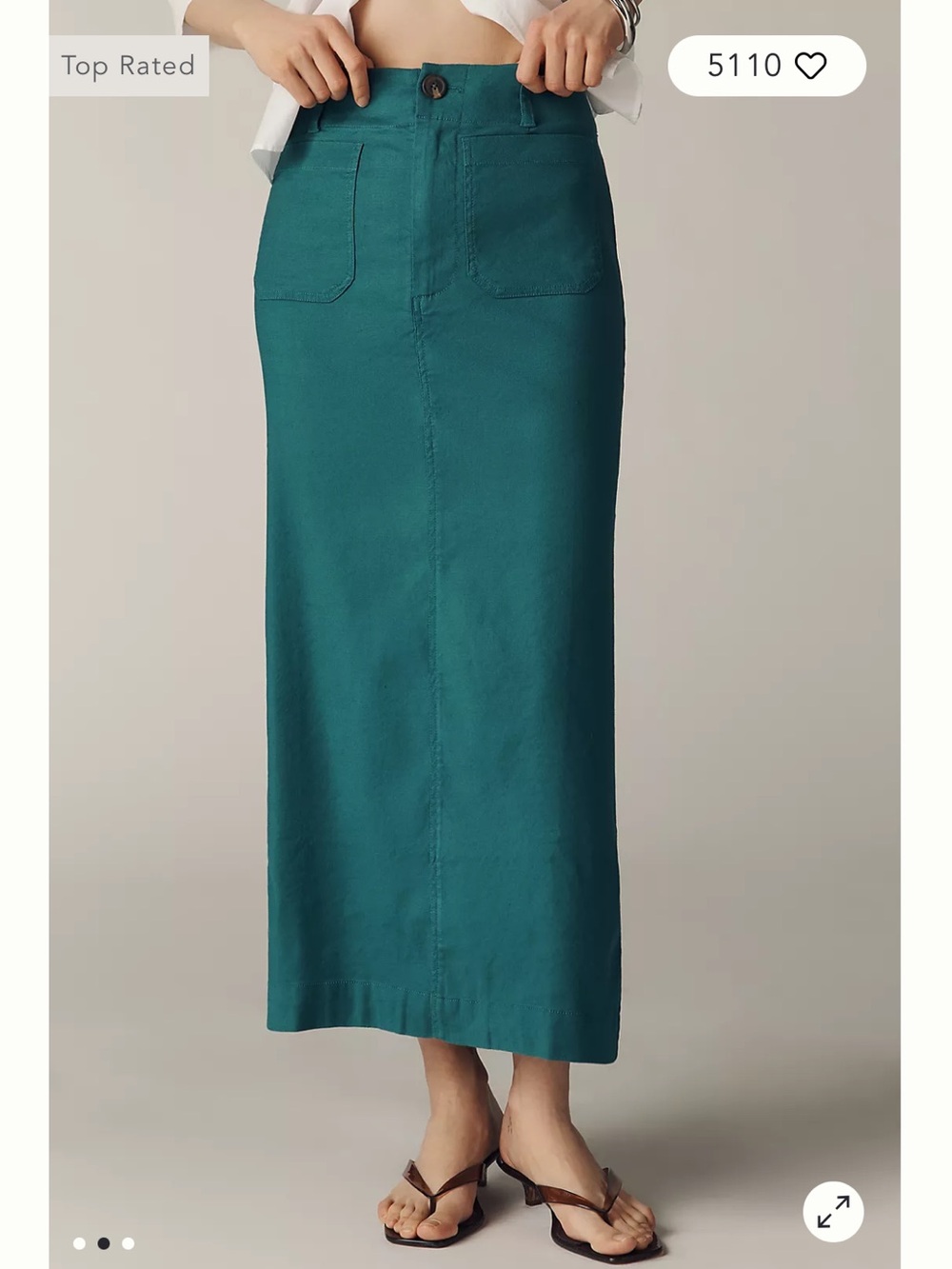 Maeve Colette Linen Stretch Maxi Skirt